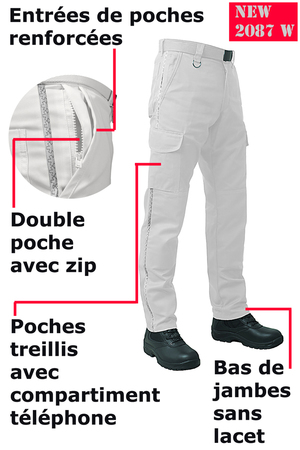 Ce pantalon pour ambulancier est doté de finitions haut de gamme.