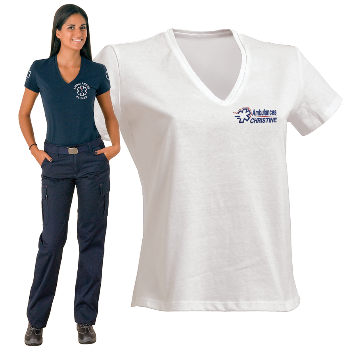 TS MC encolure V - Coupe Femme -