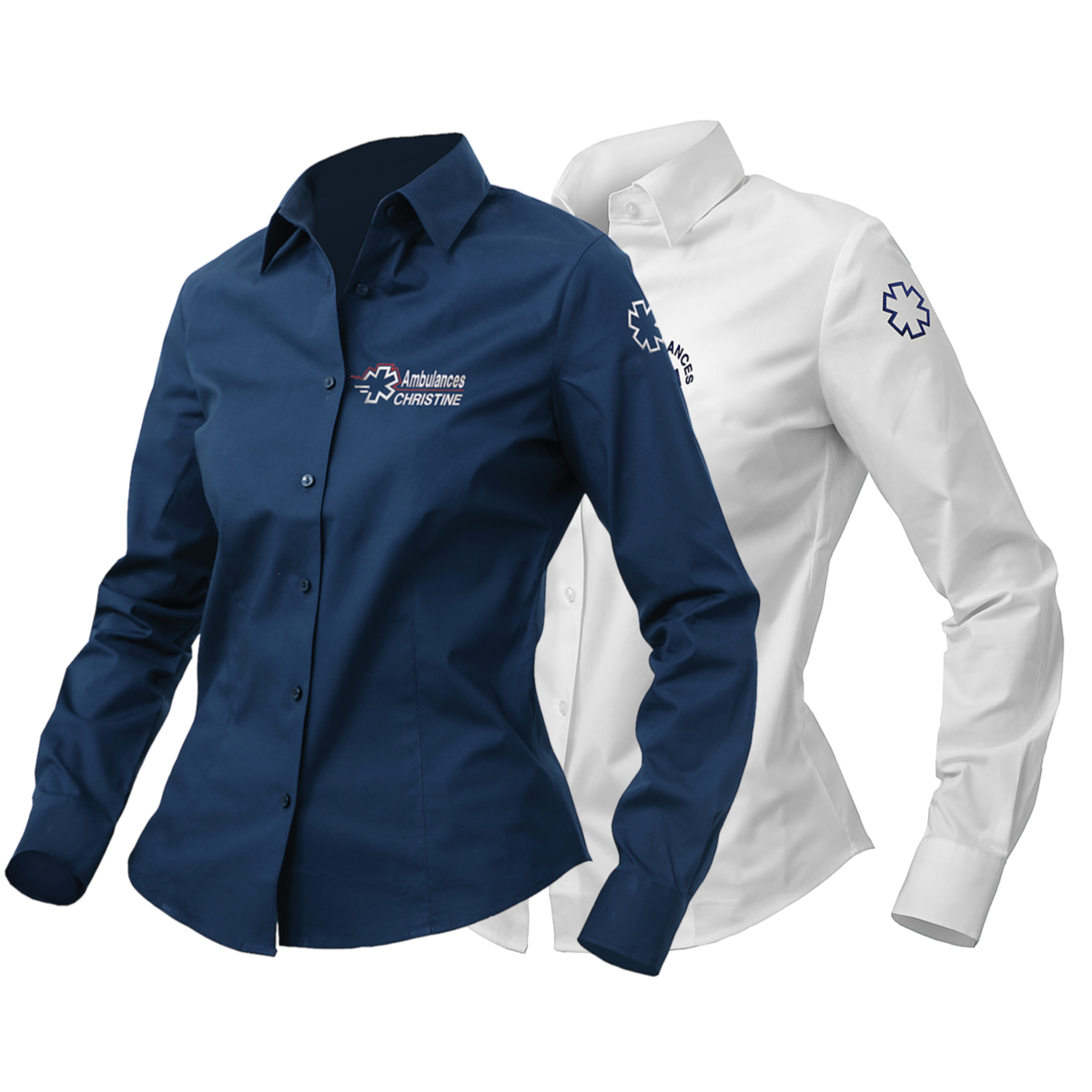 Chemise coton élasthanne - ambulancière -
