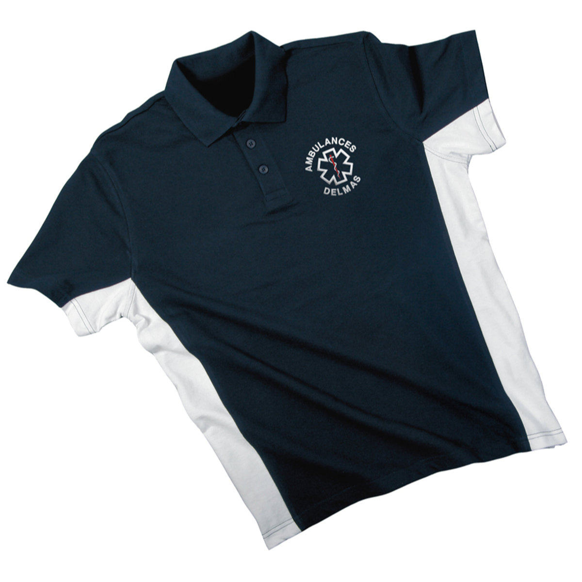 Polo mixte bicolore - manches courtes -