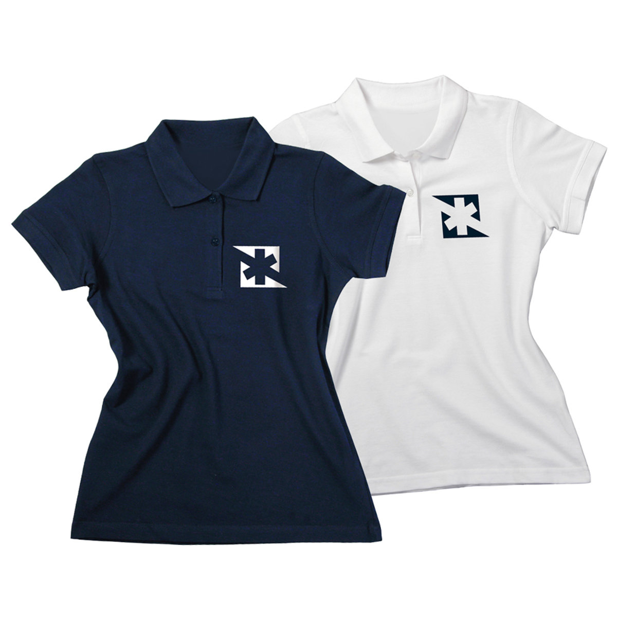 Polo Femme M. courtes avec sérigr. C10/poitrine -