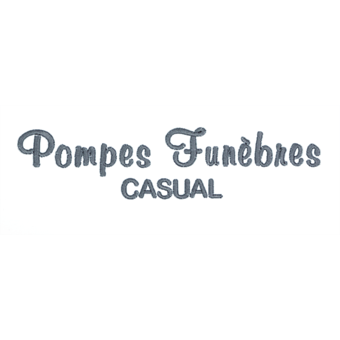 Broderie sur article - logo F15 - police Casual -
