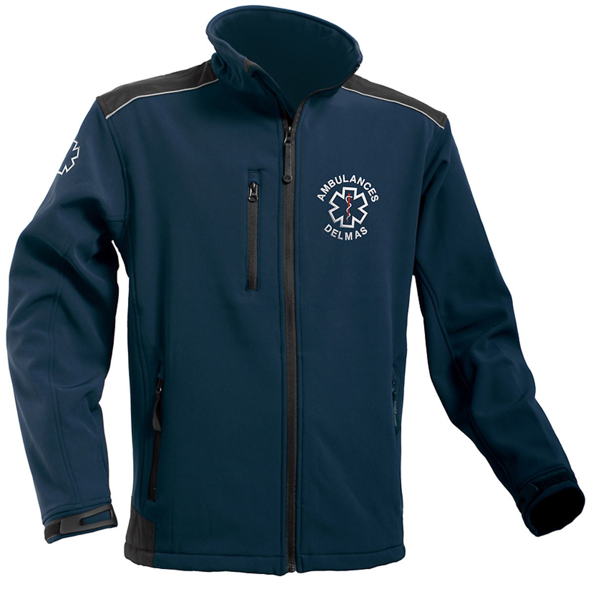 Veste Softshell avec Liserés gris et renfort -