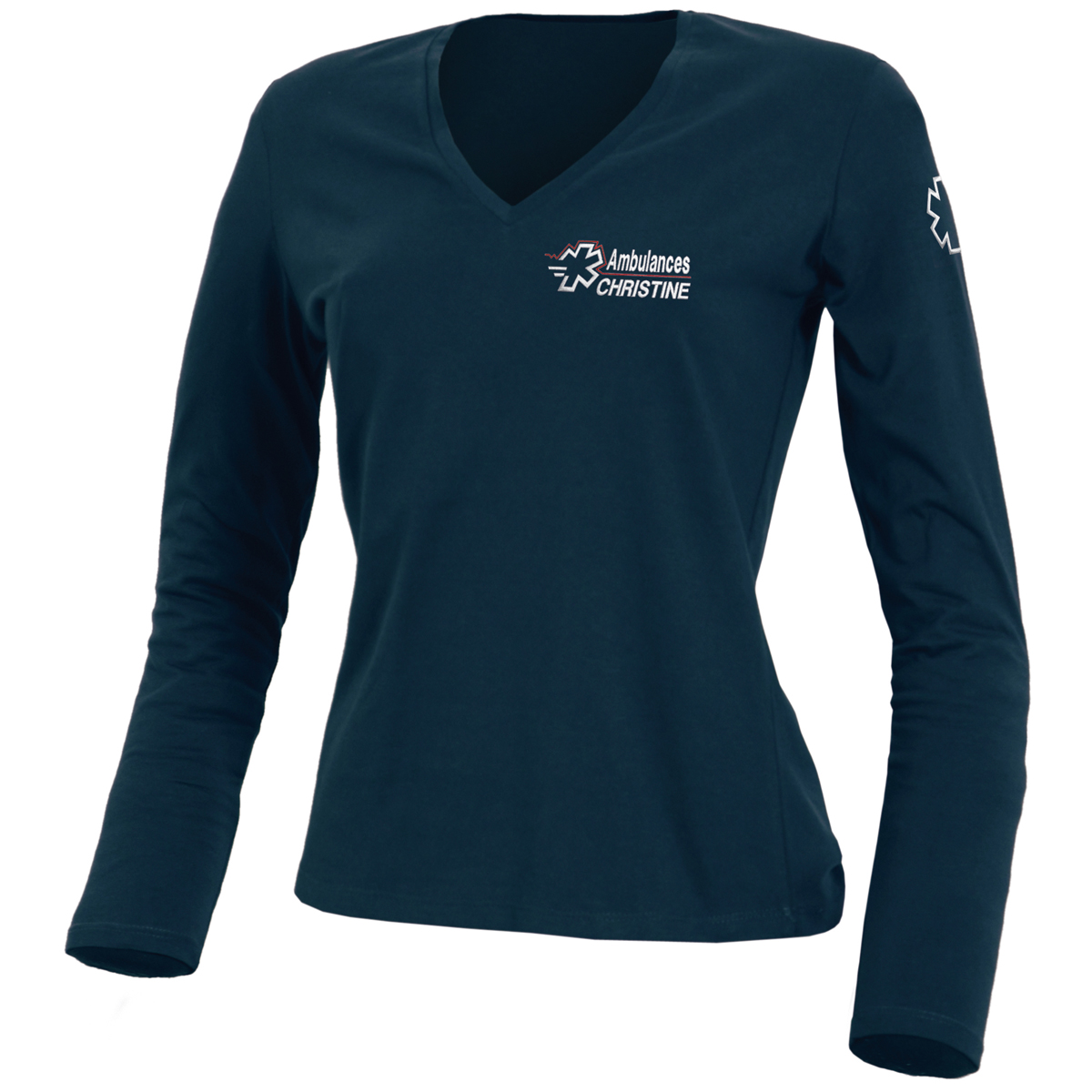 Tee shirt V - M. Longues - Femme -
