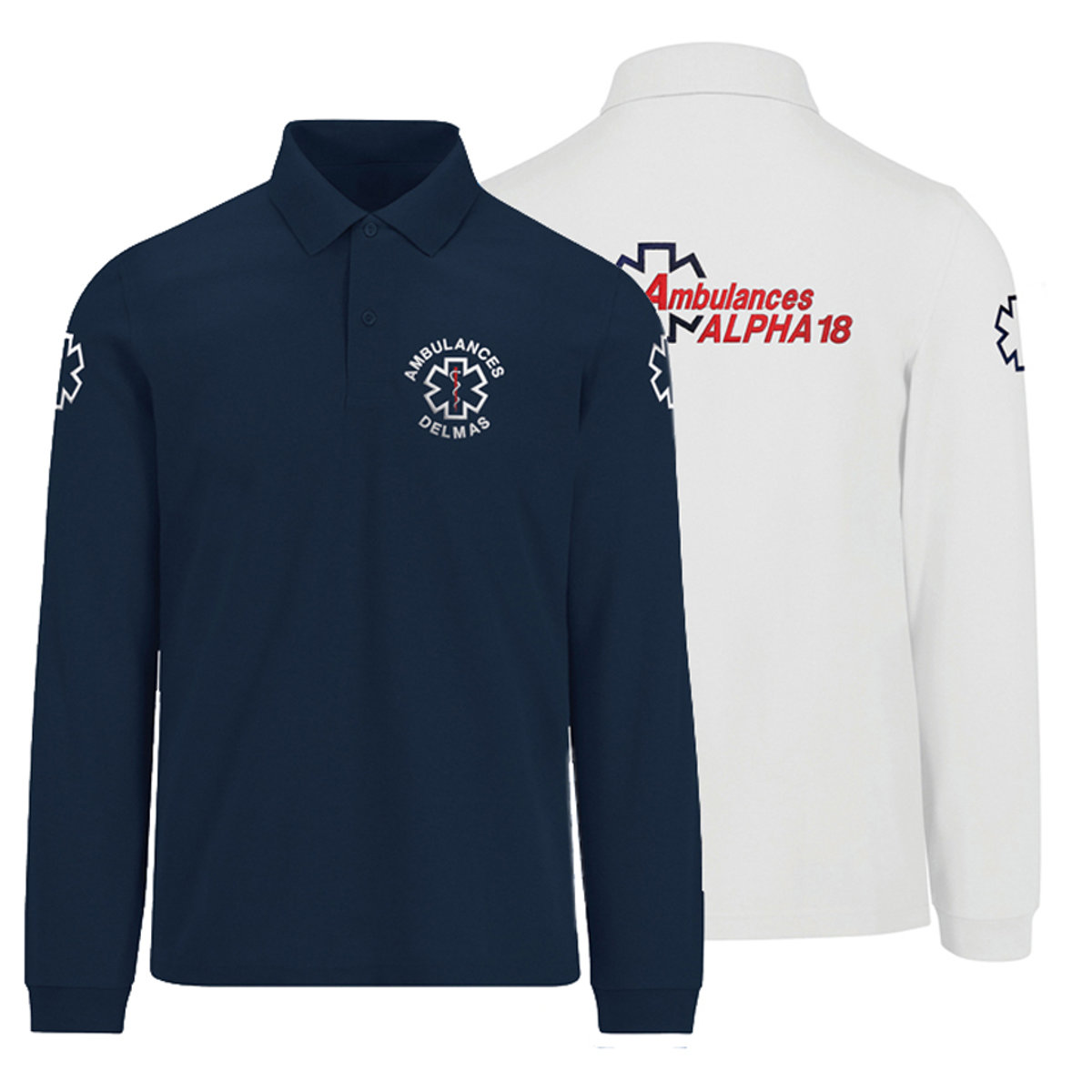 Polo antibactérien - 60° - M. longues - Homme -