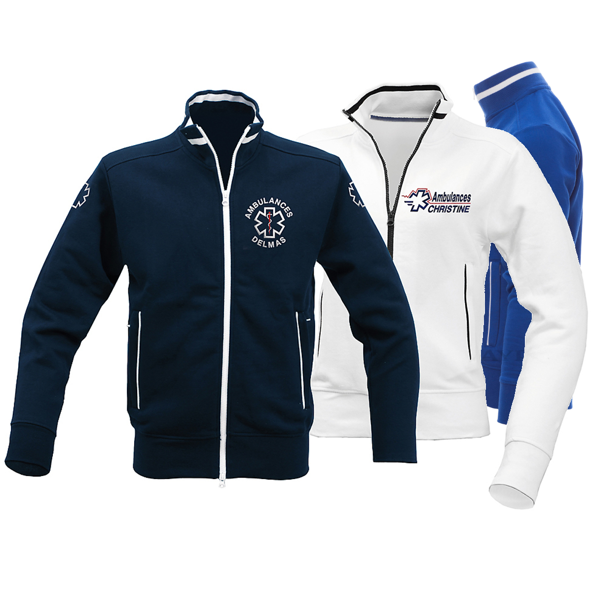 Sweat zip bande - Homme -