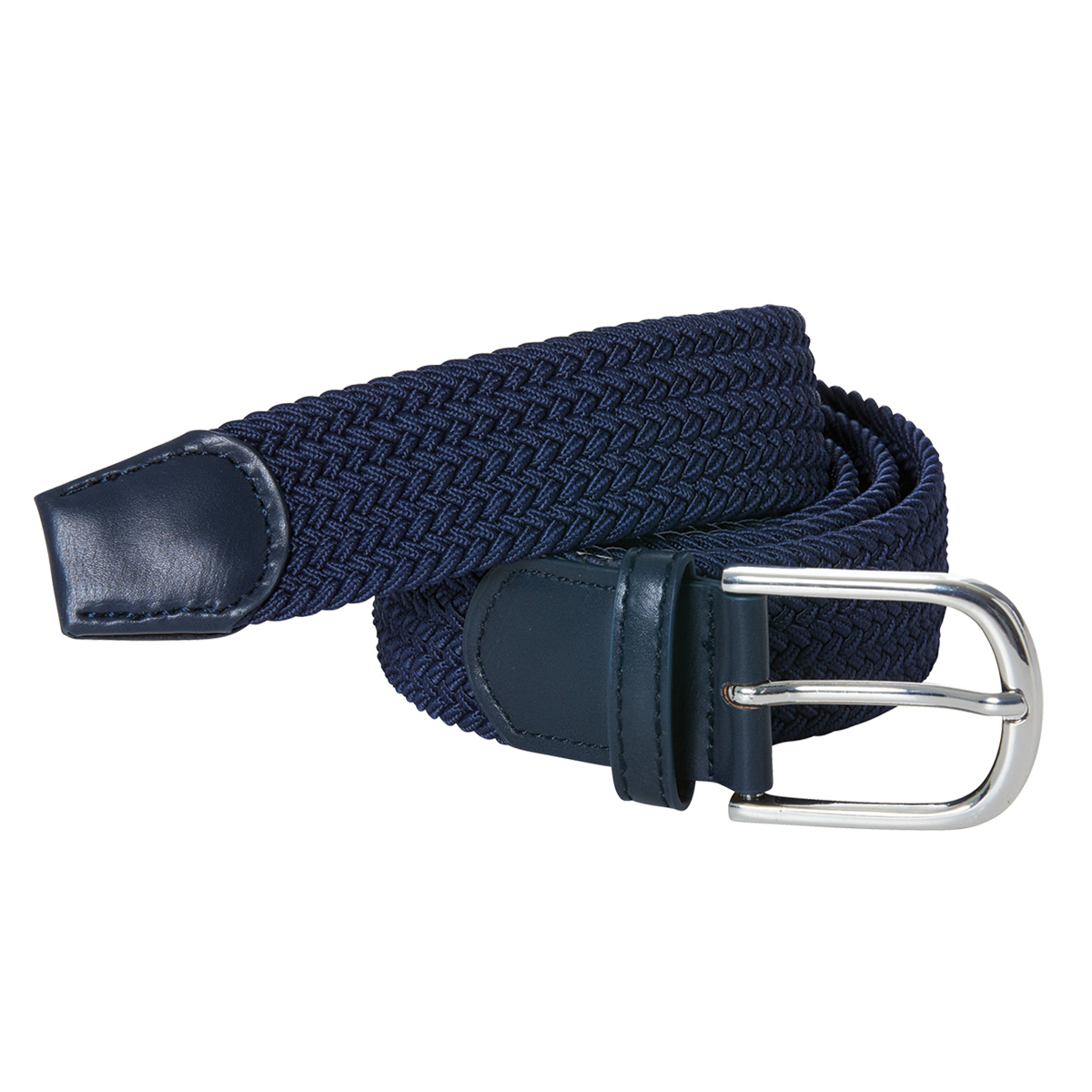 Ceinture stretch et polyester - Bleu marine .