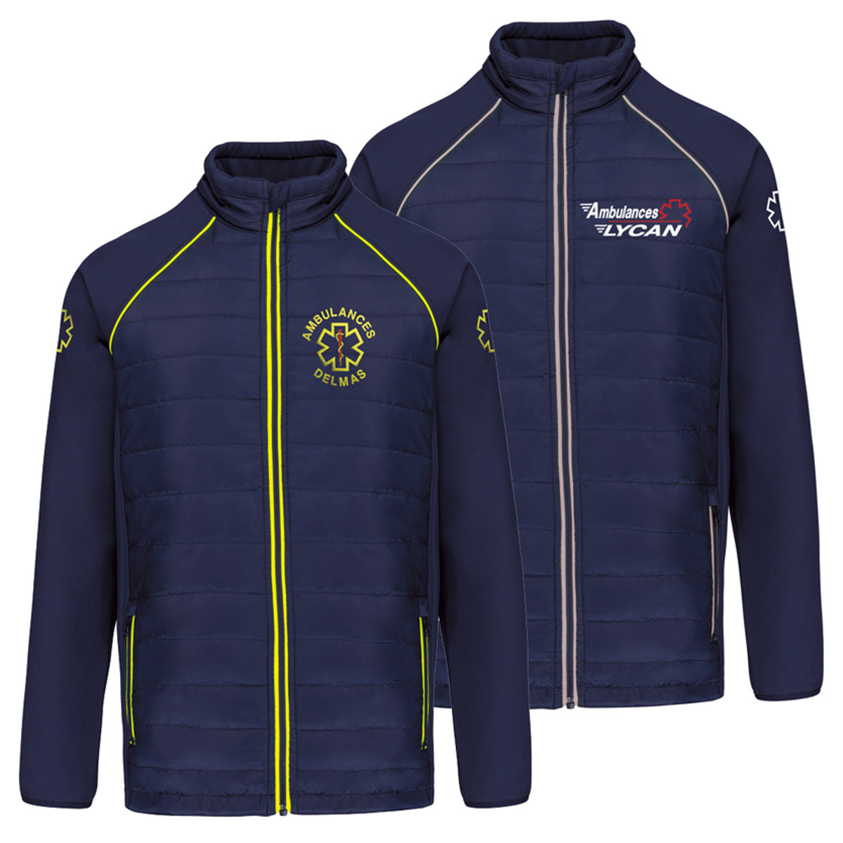 Veste d'inter. bi-matière, mixte -