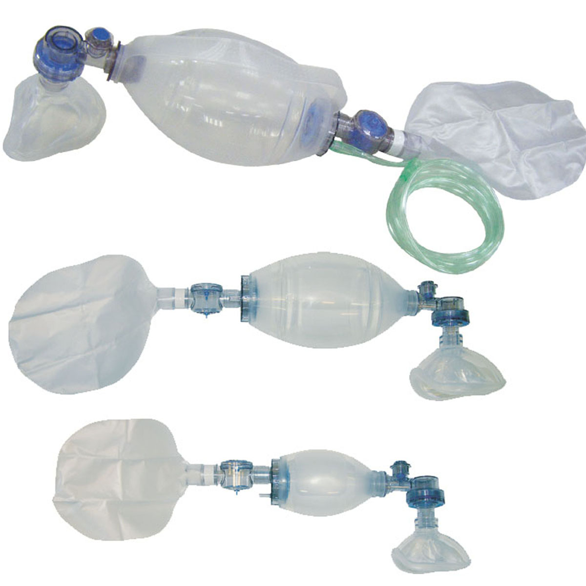 Insufflateur SILICONE, autoclavable. NOUVEAU-NE avec masque - complet.