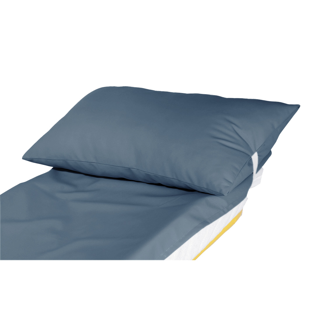 OREILLER bactériostatique 30*60 cm avec élastique - coul. BLEU FONCE