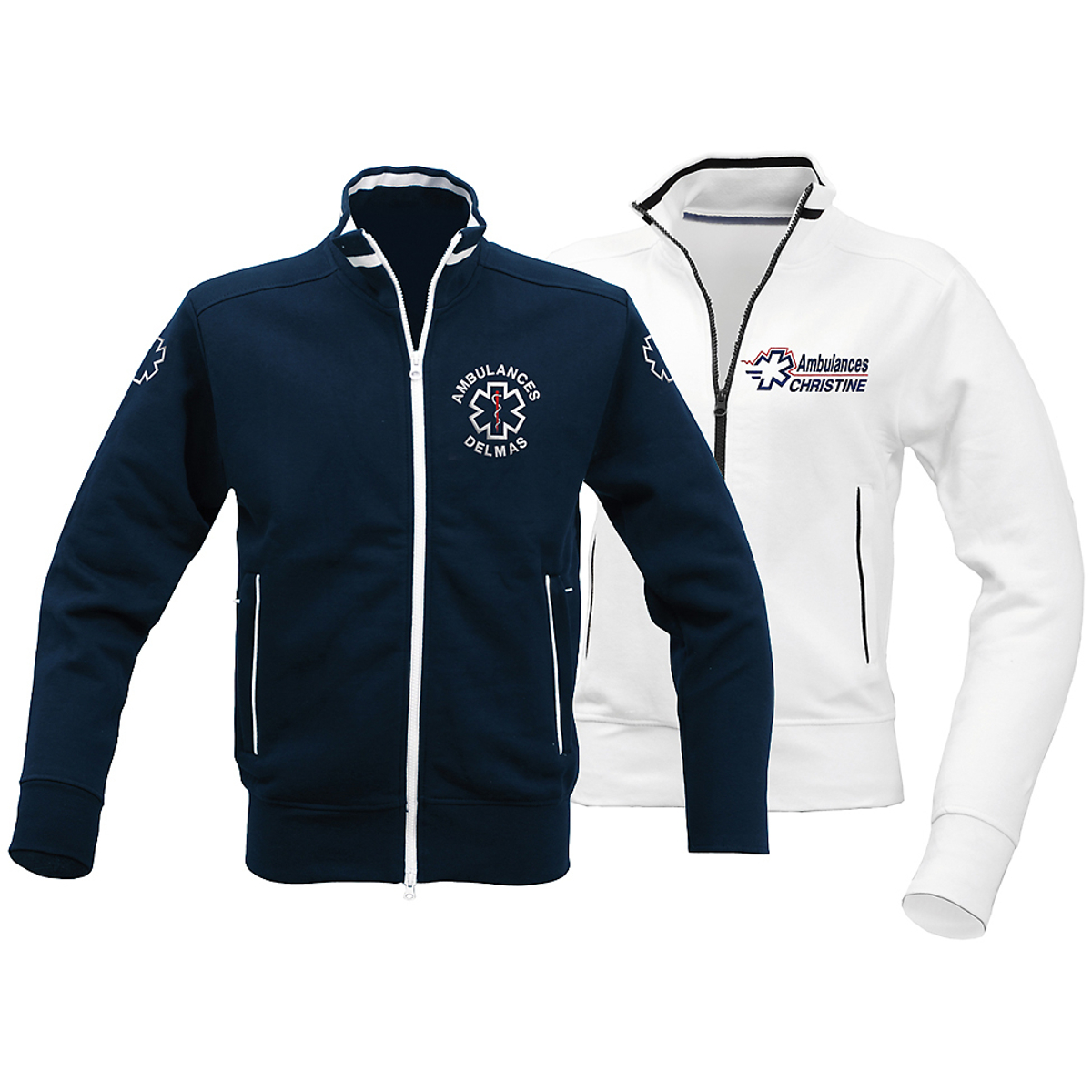Sweat zip bande - Homme -