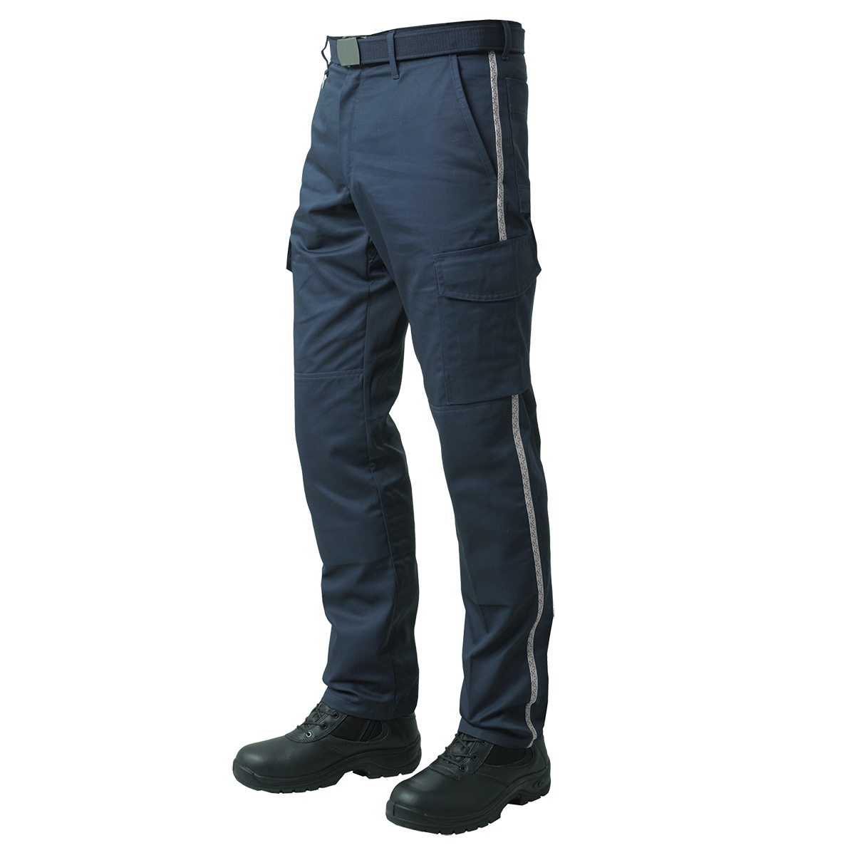 Pantalon "new 2087" - Couleur bleu marine avec biais gris -