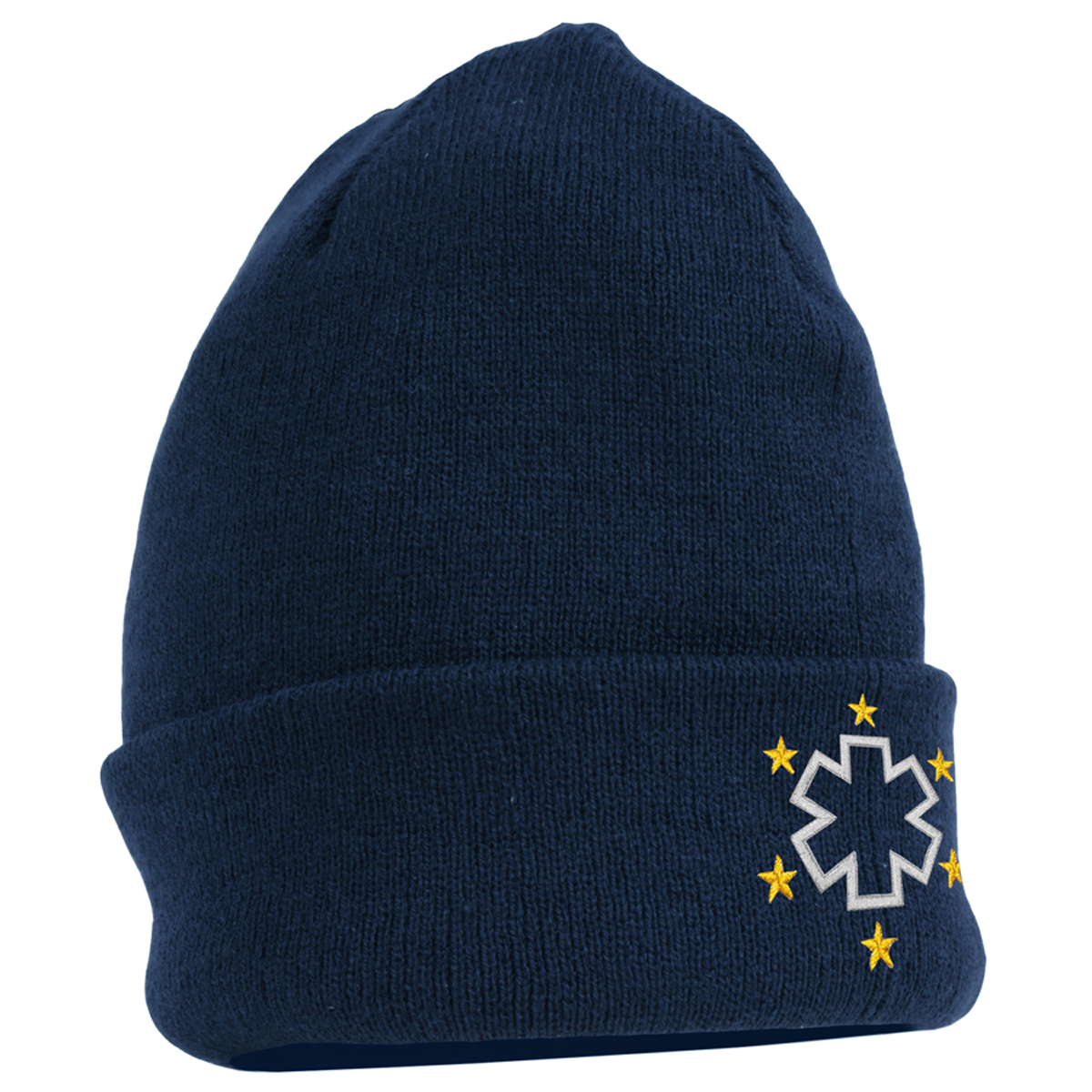 Bonnet Ambulancier marine uni avec croix & étoiles